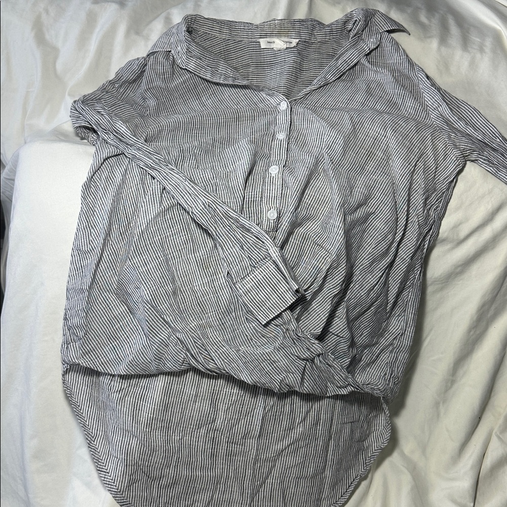Elegant Striped Button Down Shirt
